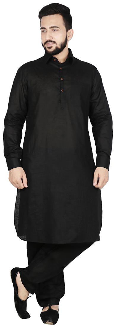 

SG LEMAN Kurta Pyjama For Men - Black