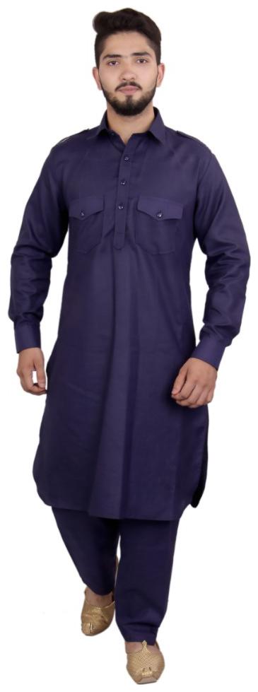 

SG LEMAN Kurta Pyjama set for Men Blue