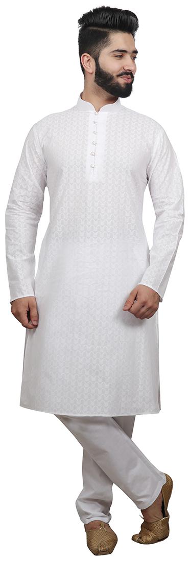 

SG LEMAN Kurta pyjamas For Men - White
