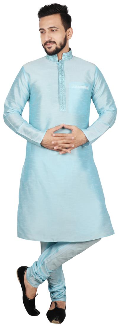 

SG LEMAN Kurta Pyjama For Men Turquoise color