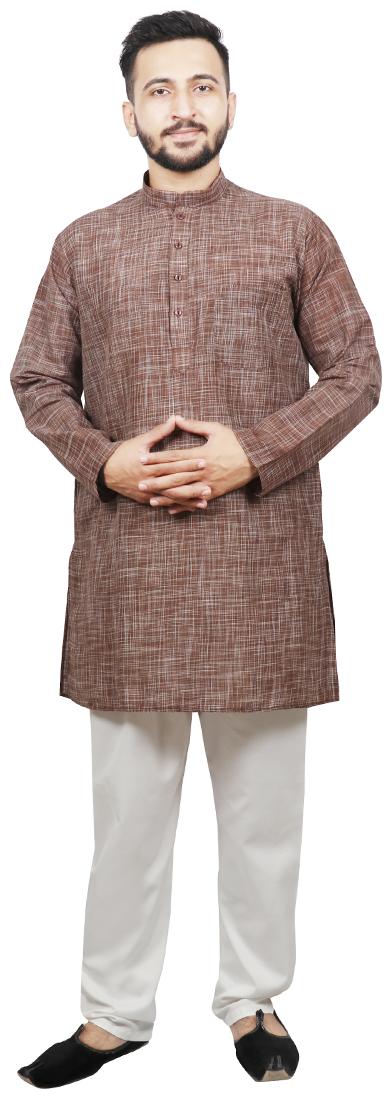 

SG LEMAN Kurta Pyjama For Men - Brown