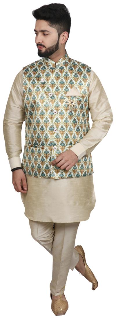 

SG LEMAN Kurta Pyjama With Nehru Jacket For Men