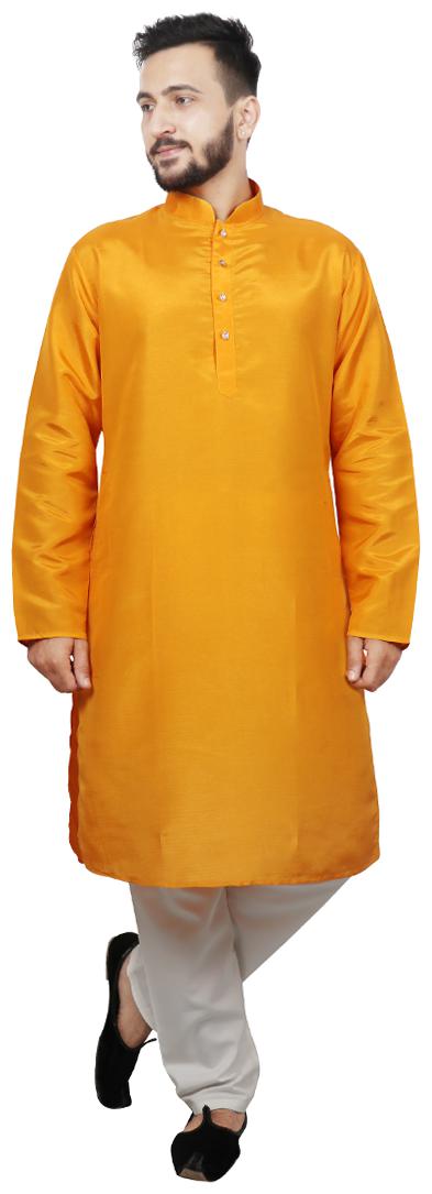 

SG LEMAN Kurta Pyjama For Men - Yellow
