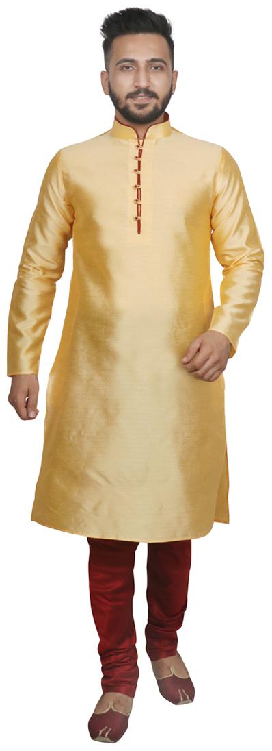 

Sg Leman Kurta Payjma Set For Men - Yellow Red