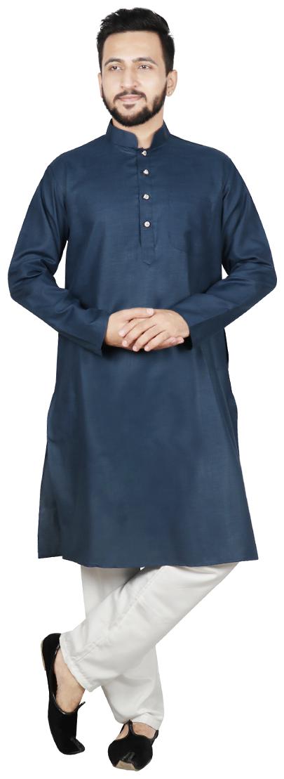 

SG LEMAN Kurta Pyjama For Men Blue and White color