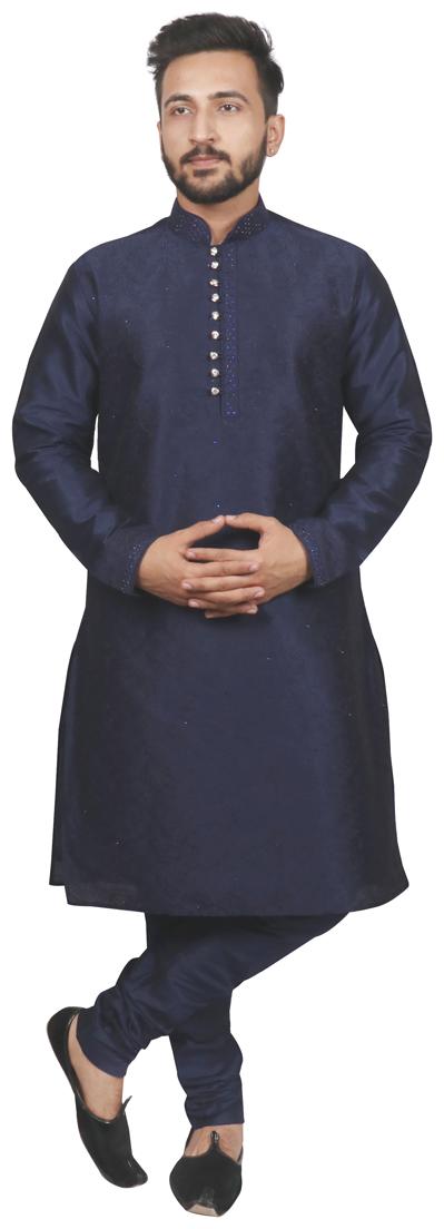 

SG LEMAN Kurta Pyjama set For Men Blue