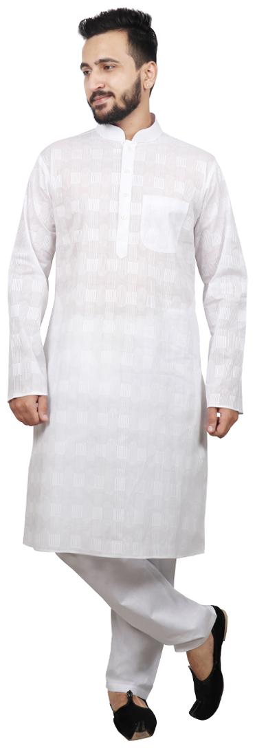 

SG LEMAN Kurta pyjama For Men-White