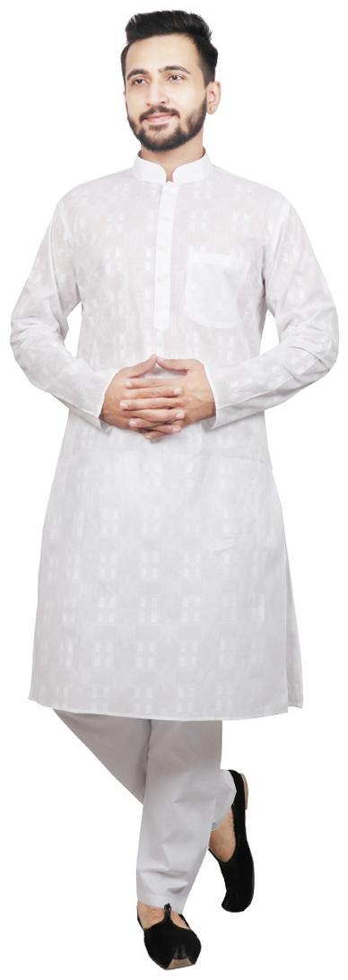 

SG LEMAN Kurta pyjama For Men-White