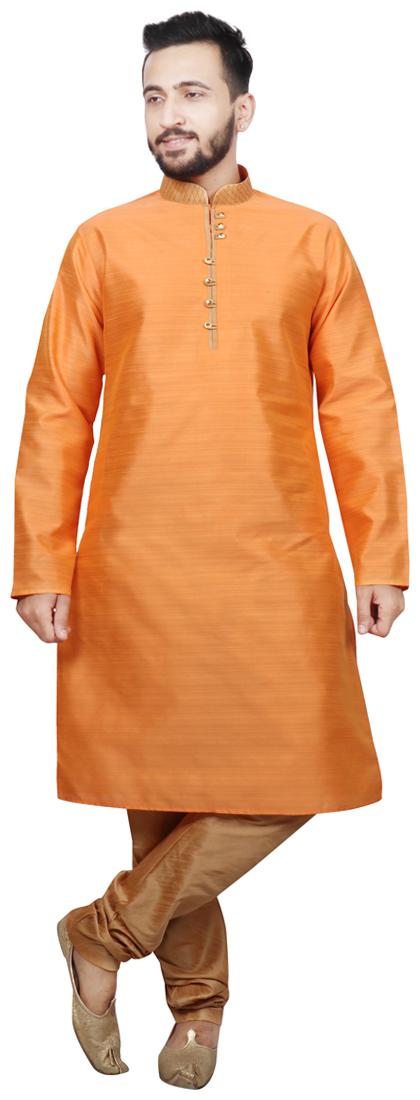 

SG LEMAN Kurta pyjamas For Men Orange