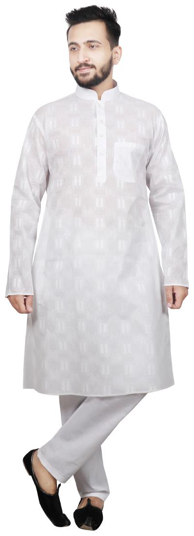 

Sg Leman Kurta Pyjama For Men - White