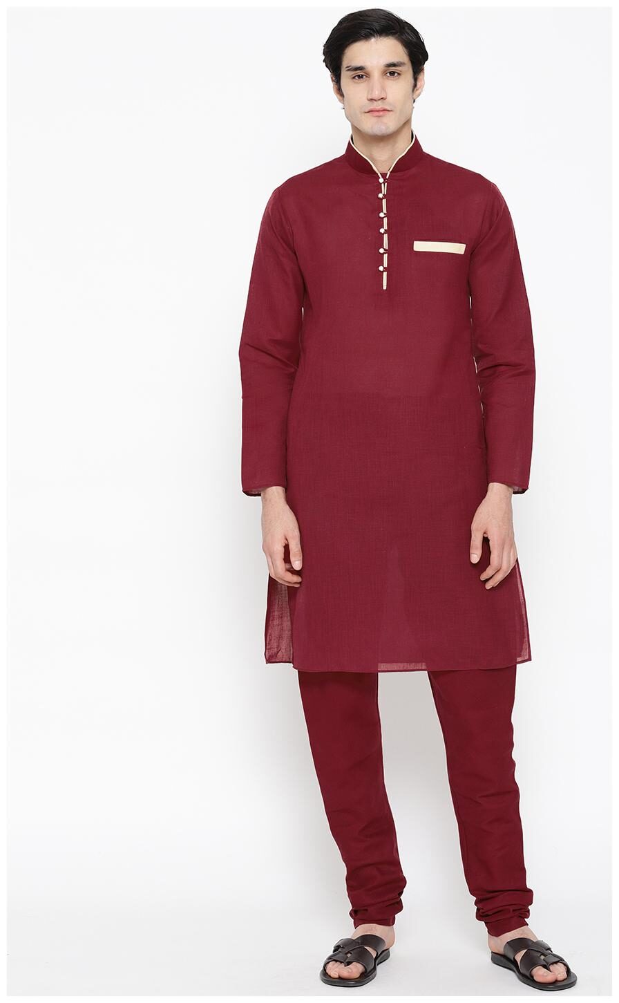 

SG LEMAN Kurta Payjama Set for Men - Maroon