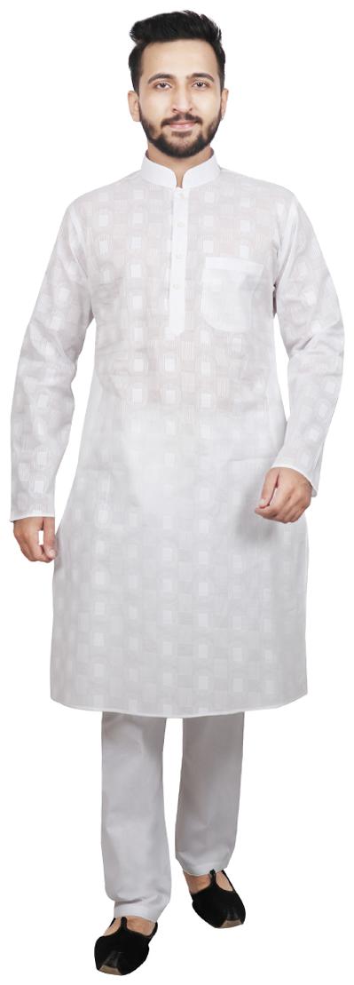 

Sg Leman Kurta Pyjama For Men - White