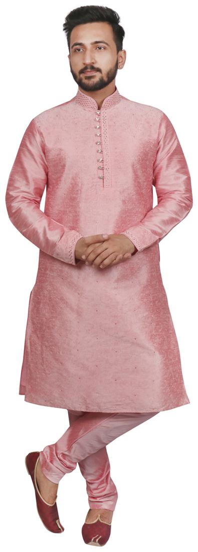 

SG LEMAN Kurta Pyjama set For Men Pink