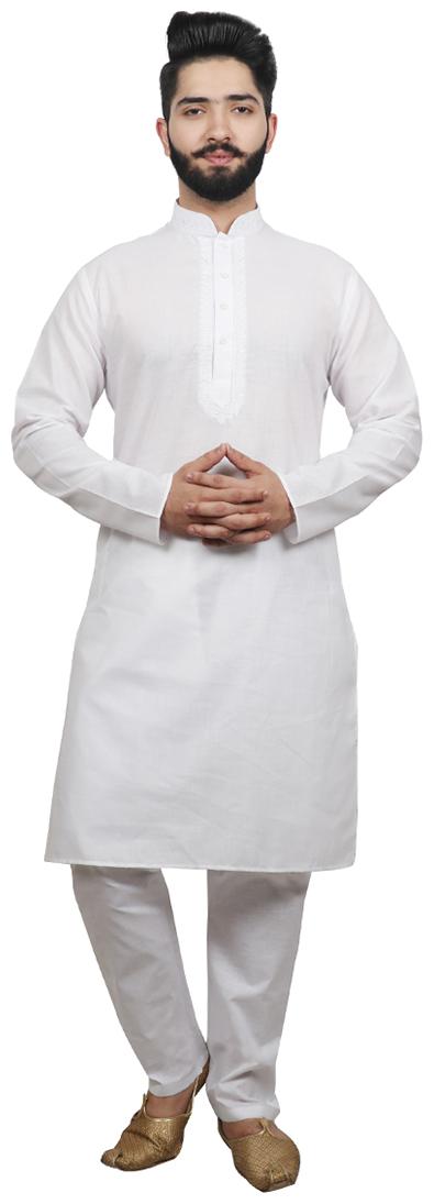

SG LEMAN Kurta pyjamas For Men - White