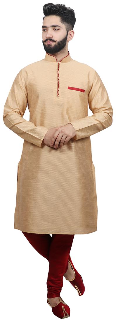 

SG LEMAN Luppi Kurta with Pyjamas For Men Gold