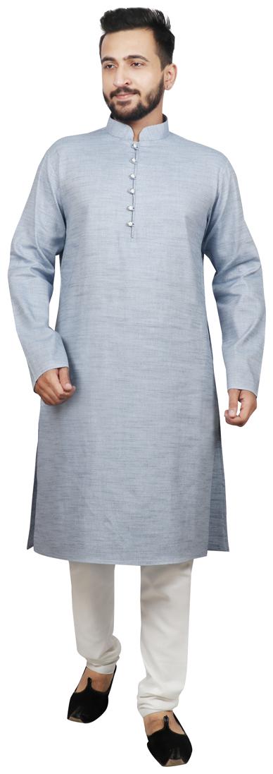 

SG LEMAN Luppi Kurta with pyjama For Men Blue