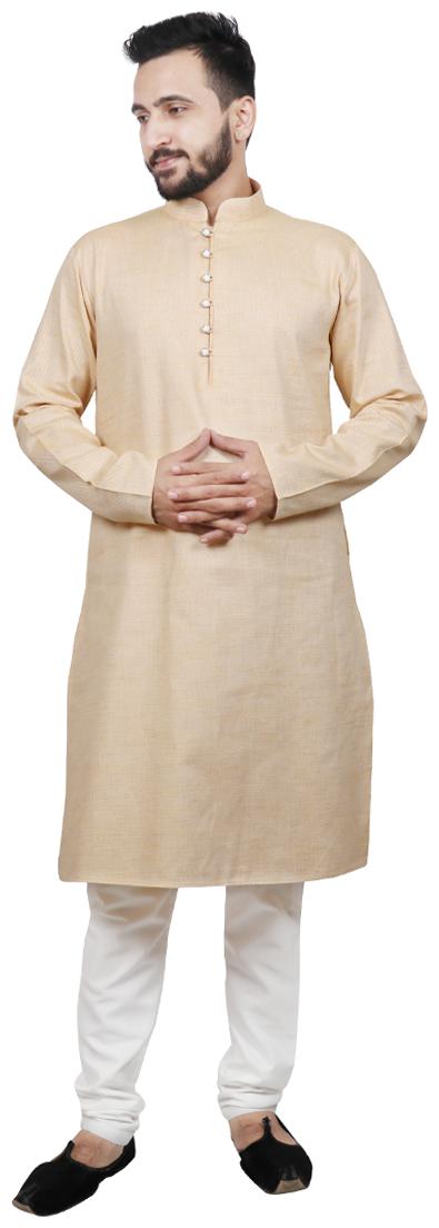 

SG LEMAN Luppi Kurta with pyjama For Men Yellow