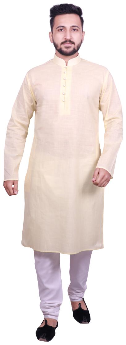 

SG LEMAN Yellow Solid Kurta and Pyjamas