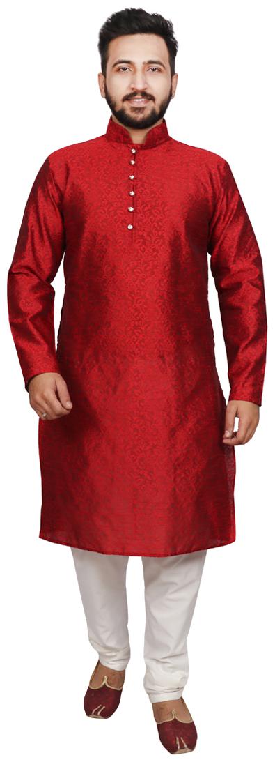 

SG LEMAN Maroon Kurta Pyjama Set