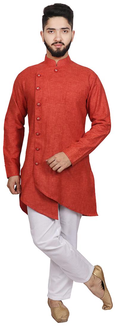 

SG LEMAN Maroon Kurta Pyjama Set For Men