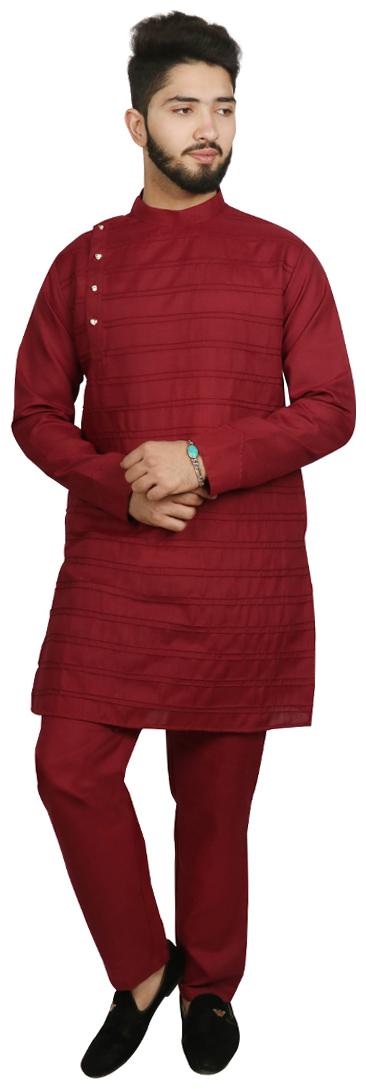 

SG LEMAN Maroon Kurta Pyjama Set