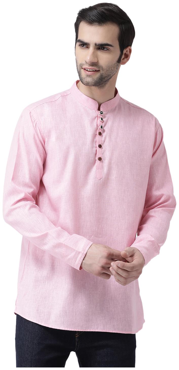 

SG LEMAN Men Pink Regular Fit Kurta