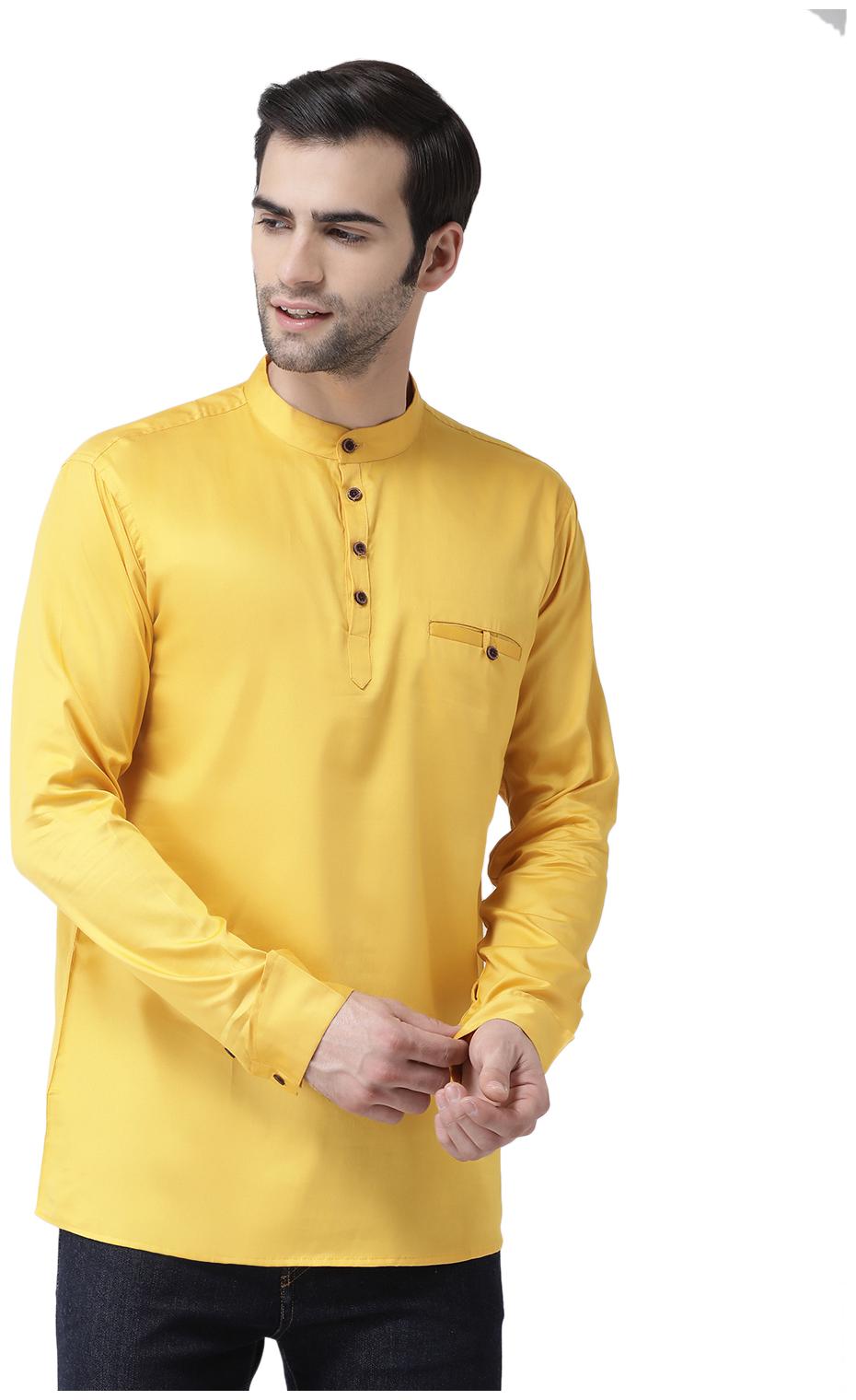 

SG LEMAN Men Yellow Regular Fit Kurta