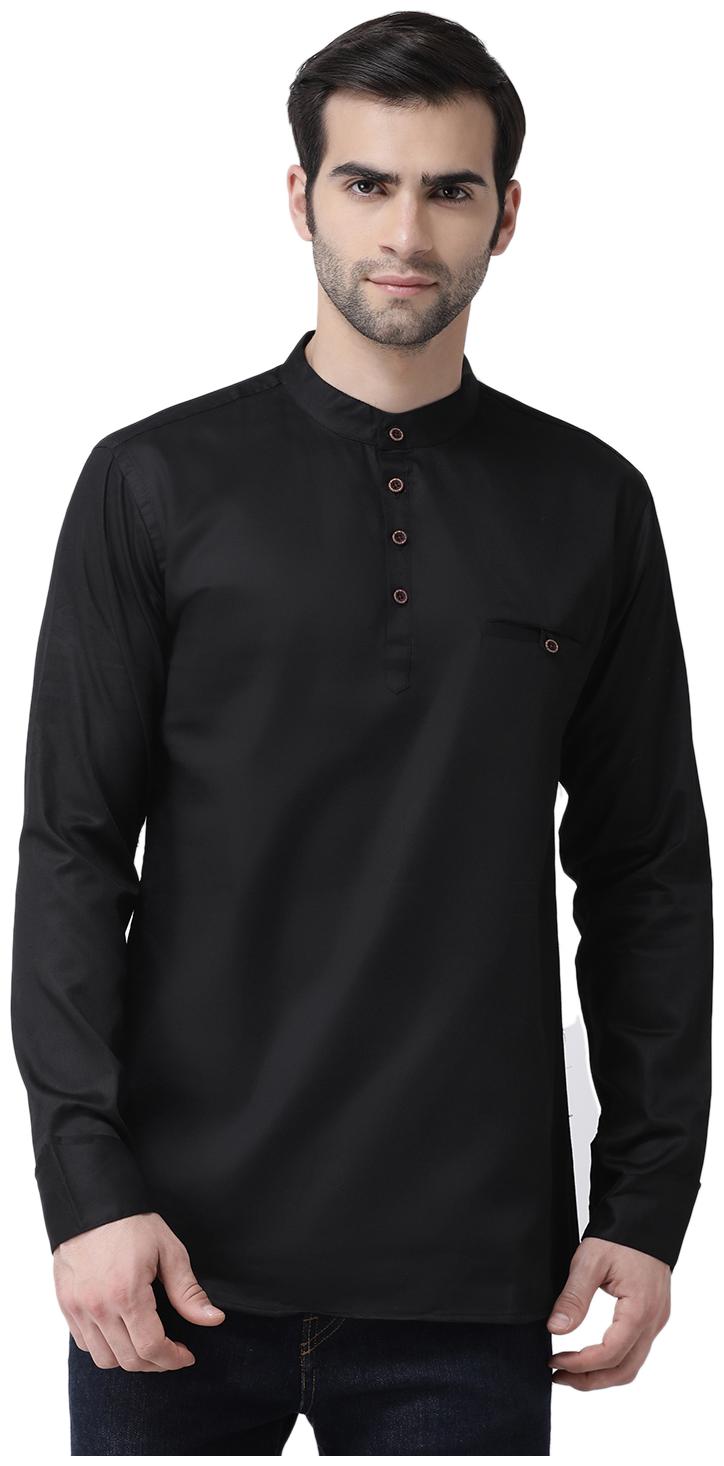 

SG LEMAN Men Black Regular Fit Kurta
