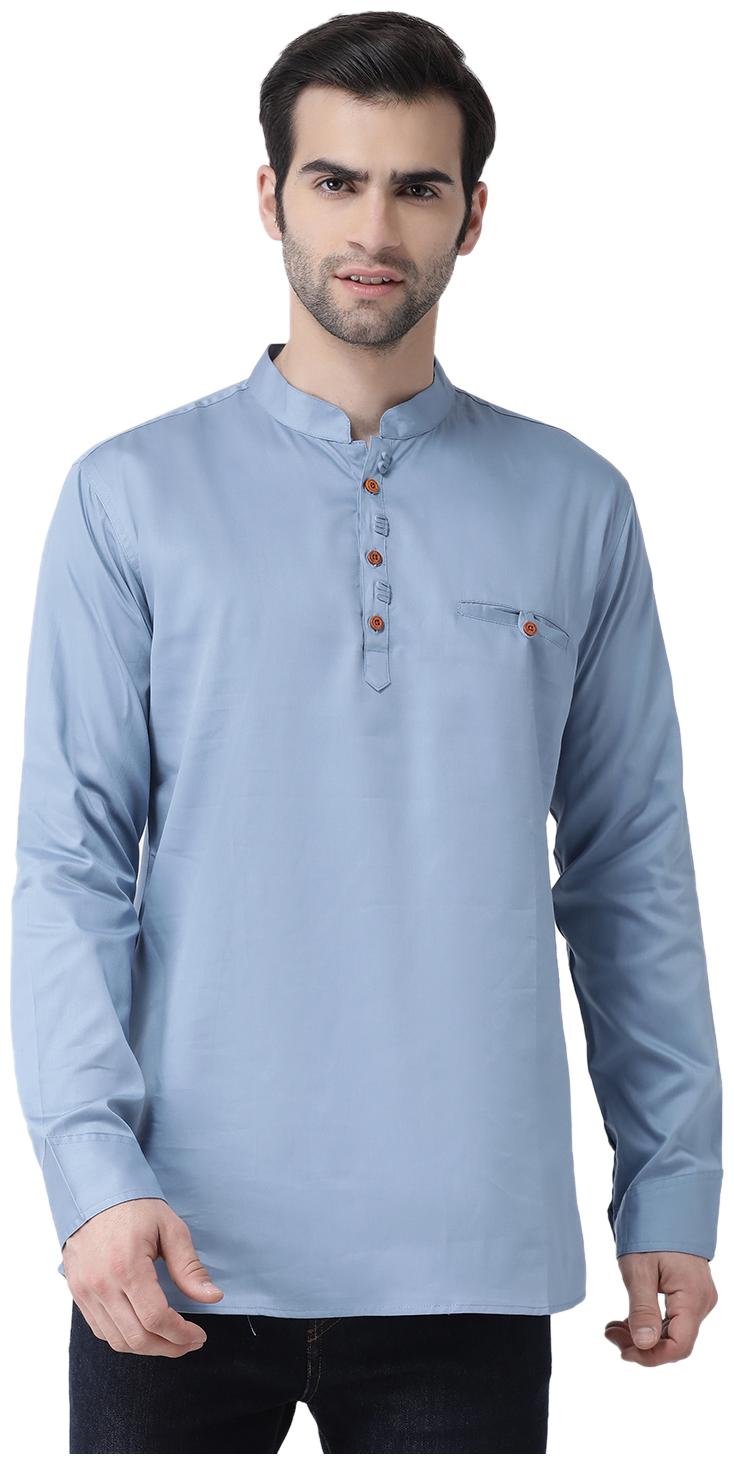 

SG LEMAN Men Blue Regular Fit Kurta