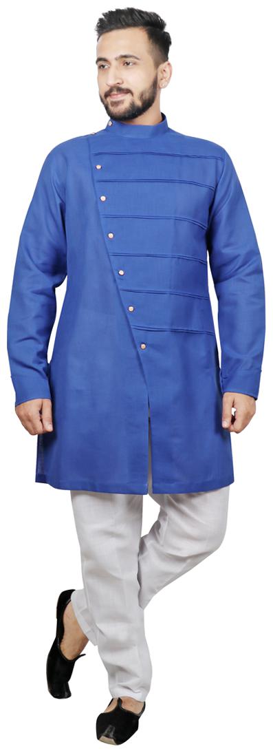 

SG LEMAN Men Dupion Kurta Pyjama -Turquoise