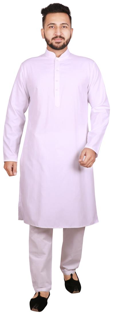 

SG LEMAN White Solid Kurta and Pyjamas