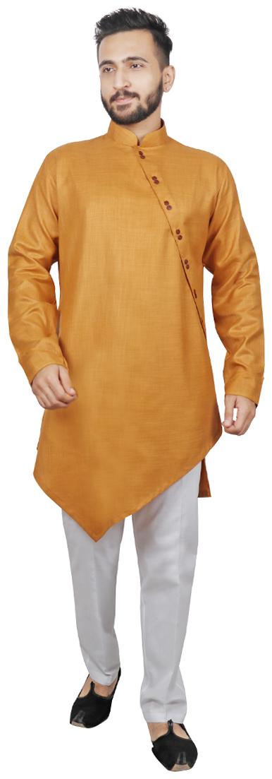 

SG LEMAN Men Dupion Kurta Pyjama -Gold