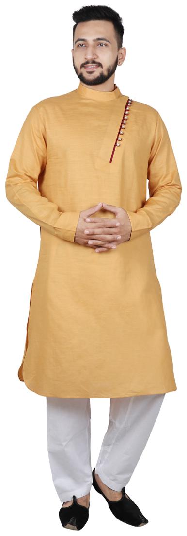 

SG LEMAN Men Dupion Kurta Pyjama -Beige