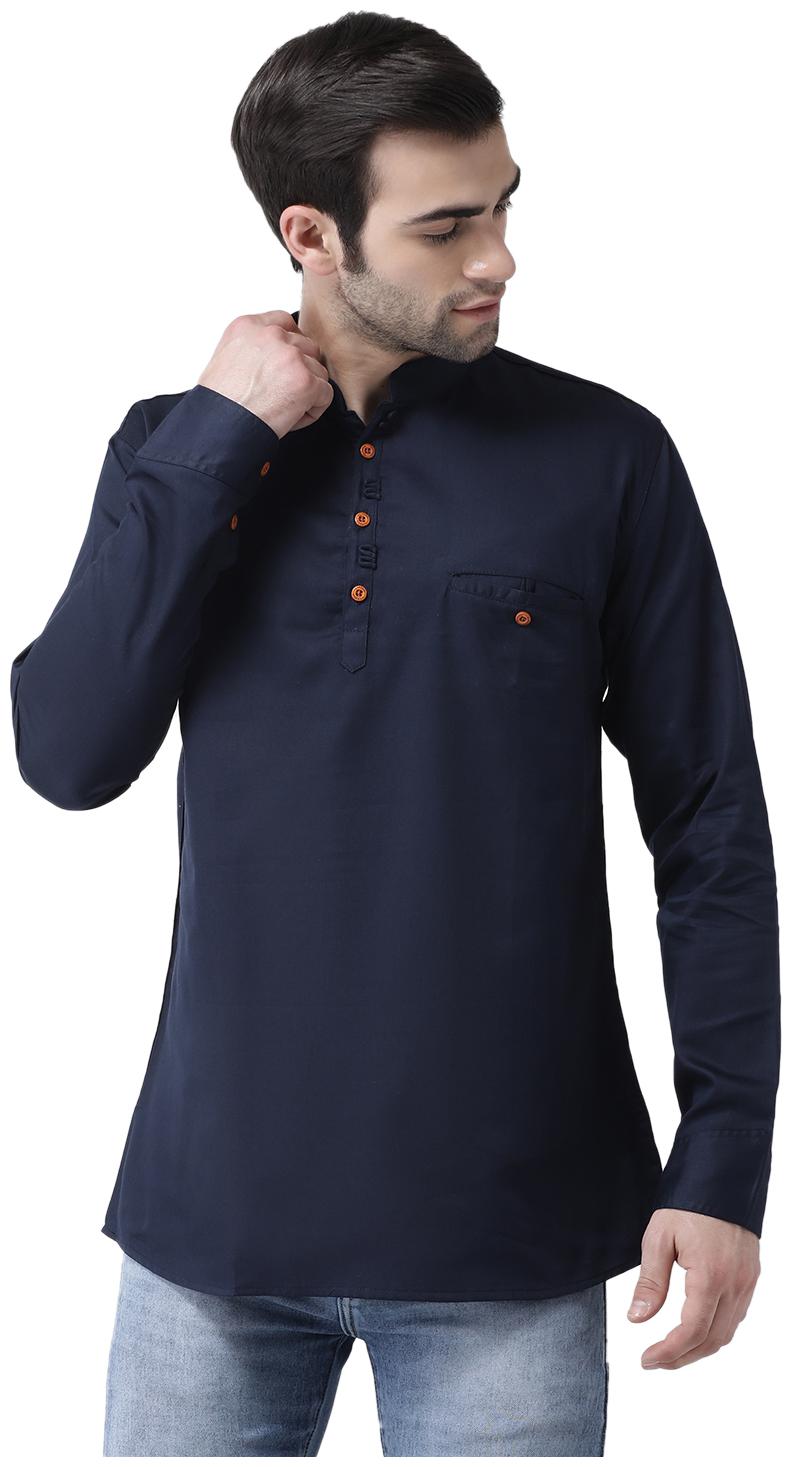 

SG LEMAN Men Blue Regular Fit Kurta