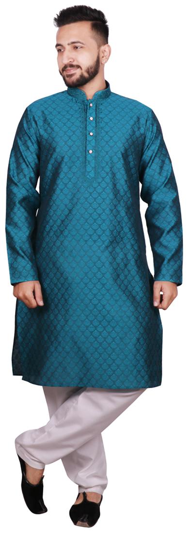 

SG LEMAN Blue Printed Kurta and Pyjamas