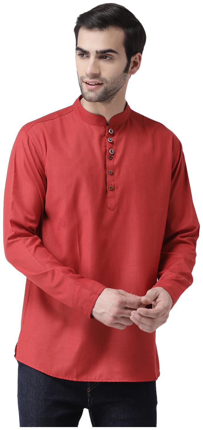 

SG LEMAN Men Maroon Regular Fit Kurta