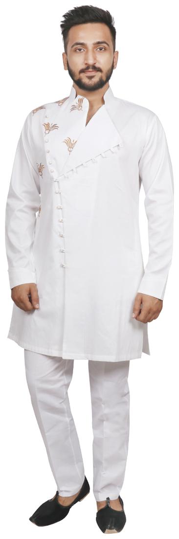 

SG LEMAN Pathani Kurta Pent set For Men White color
