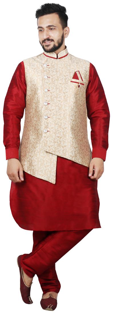 

SG LEMAN Pathani Kurta pent with Jacket For Men - Beige