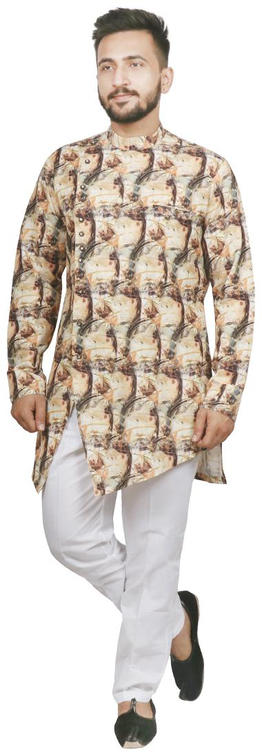 

SG LEMAN Pathani Kurta Pent set For Men Multi color