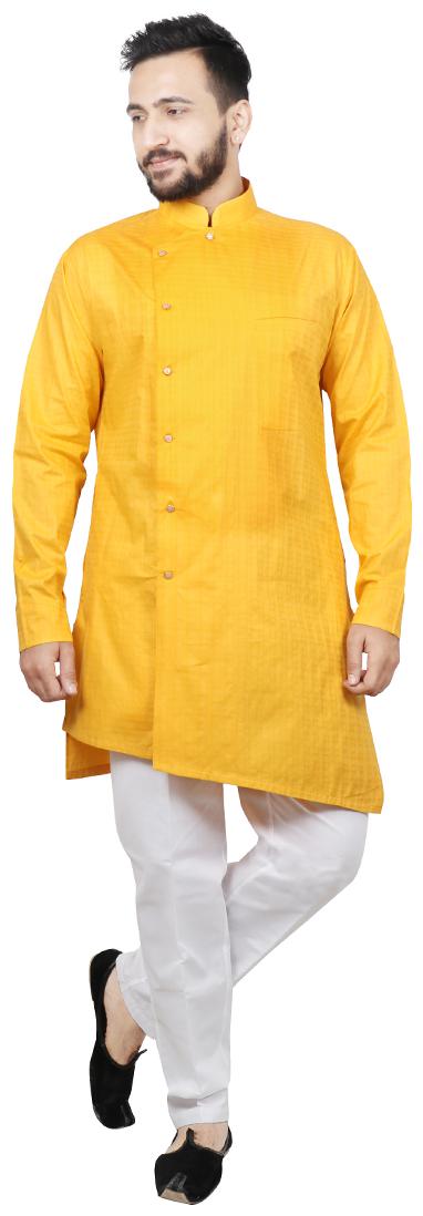 

Sg Leman Pathani Kurta Pent For Men - Yellow