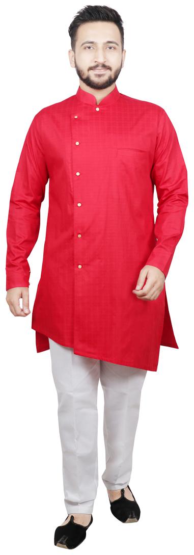 

Sg Leman Pathani Kurta Pent For Men - Red