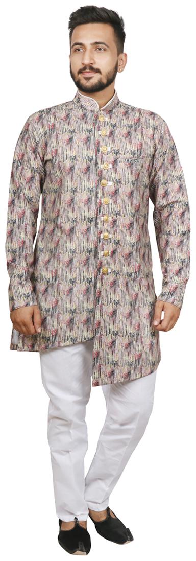

SG LEMAN Pathani Kurta Pent set For Men Peach color