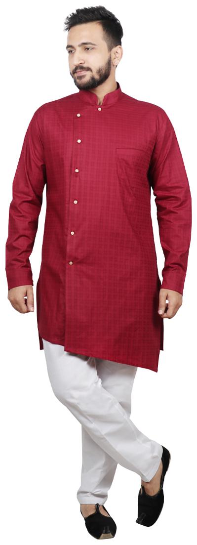 

Sg Leman Pathani Kurta Pent For Men - Maroon