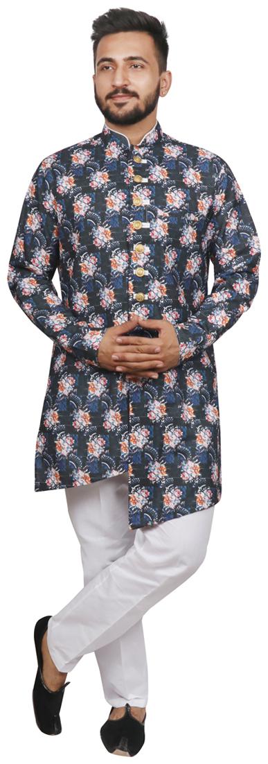 

SG LEMAN Pathani Kurta Pent set For Men Blue color