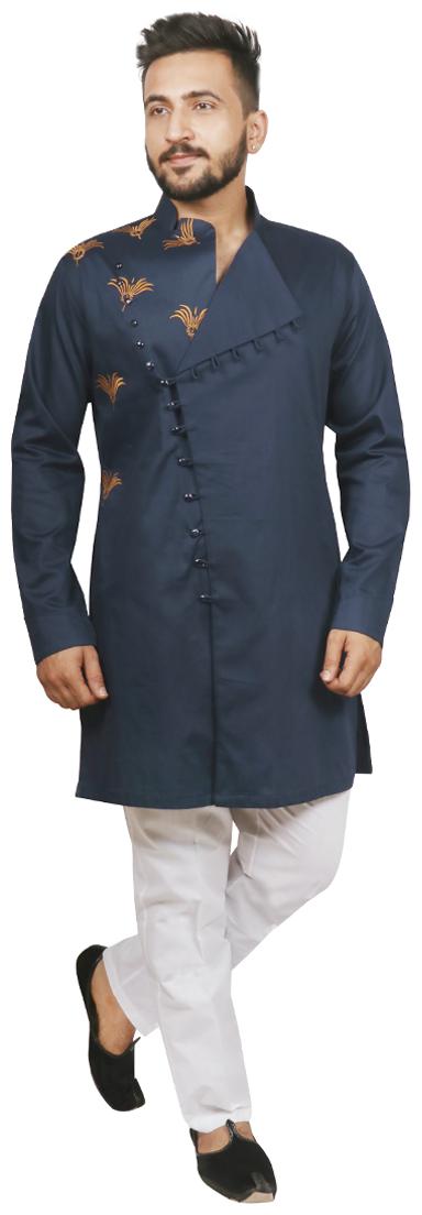 

SG LEMAN Pathani Kurta Pent set For Men Blue color