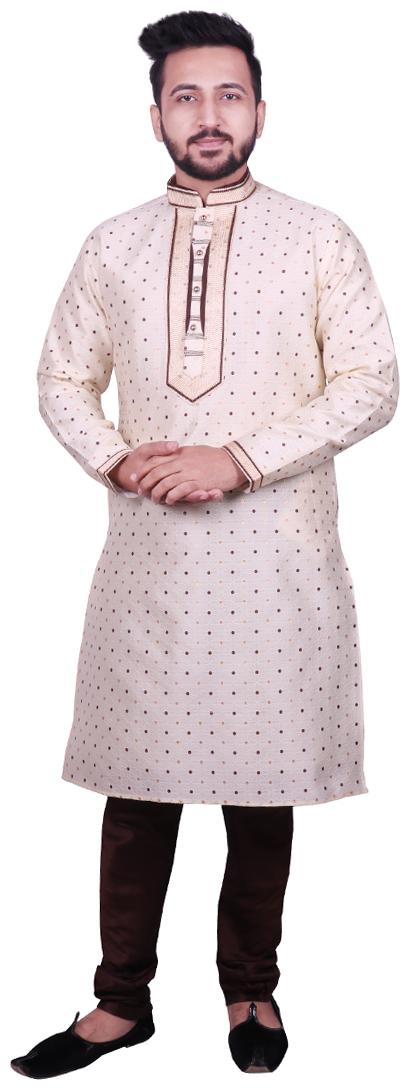 

SG LEMAN Brown Polka dolts Kurta and Pyjamas