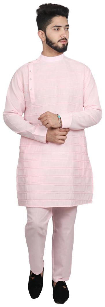 

SG LEMAN Peach Kurta Pyjama Set