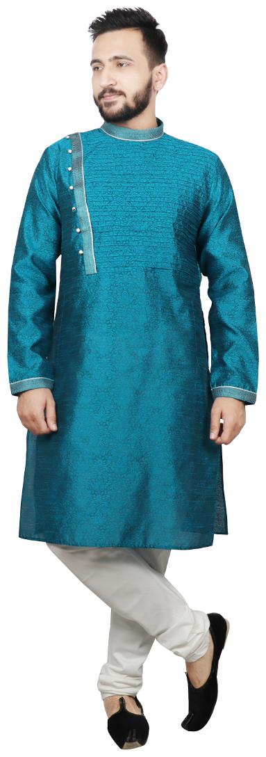 

SG LEMAN Pintex Design Kurta Payjama For Men - Turquoise