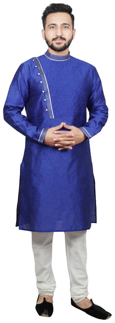 

SG LEMAN Pintex Design Kurta Payjama For Men - Blue