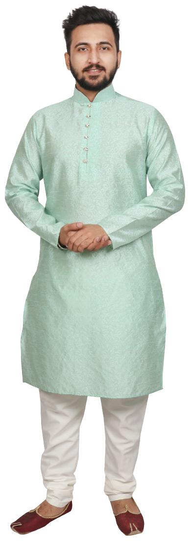 

SG LEMAN Turquoise Kurta Pyjama Set